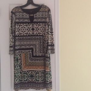 Long sleeved, print dress